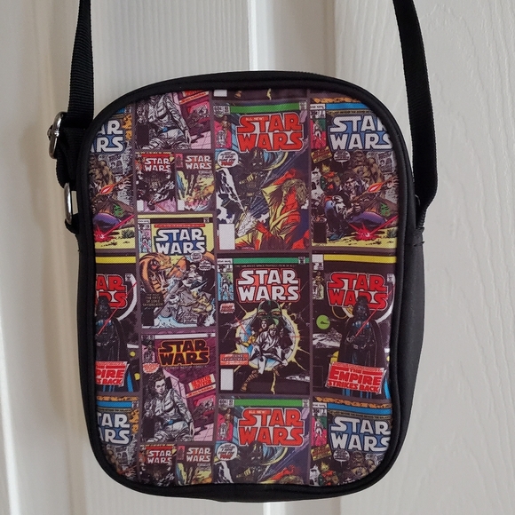 Loungefly Star Wars Retro Comic Print Darth Vader Crossbody Bag 8” RARE - Picture 3 of 7